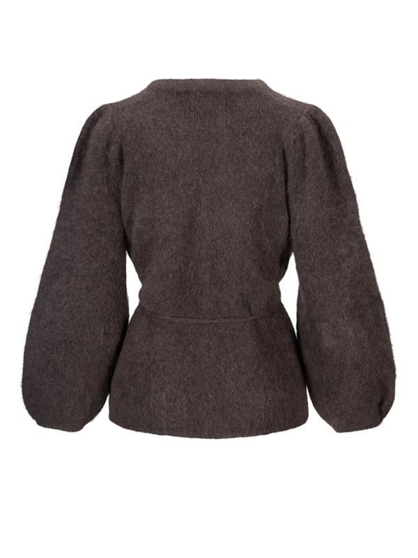 ELLA&IL - Fredrikke Chunky Cardigan Dark Brown