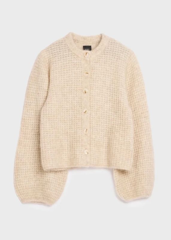 AKS LABEL - Sofia Mohair Cardigan Wheat