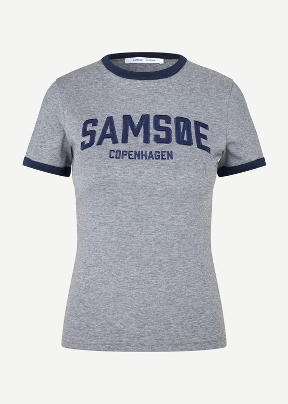 SAMSØE SAMSØE - W Sabond SS T-skjorte 15318 Mid Grey Mel.