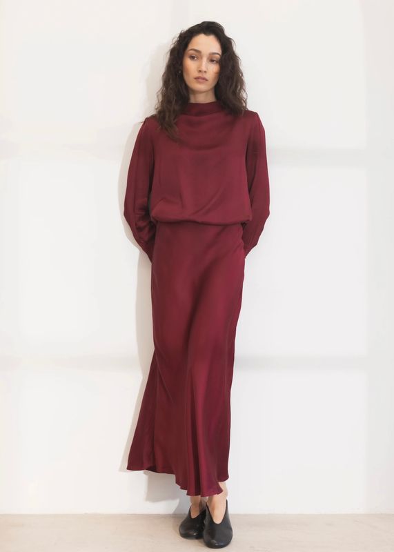 CAMILLA PIHL - Lune Skjørt Dark Red