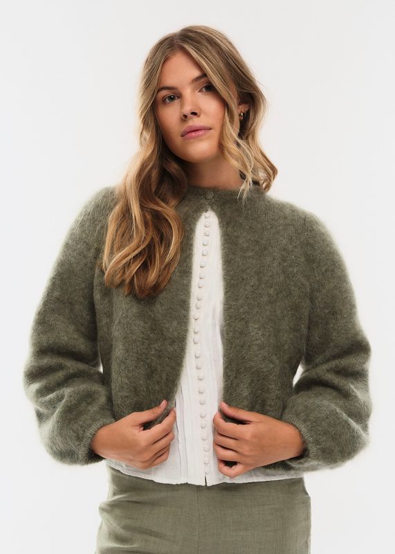 ELLA&IL - Amelia Chunky Cardigan Sage Green