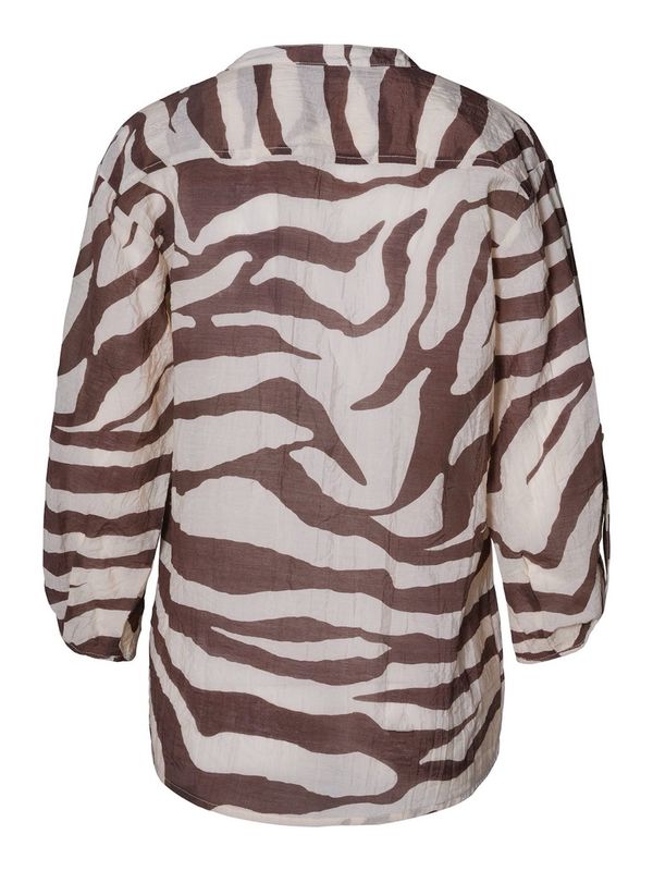 RICCOVERO - W Safari Skjorte Brown Zebra 177