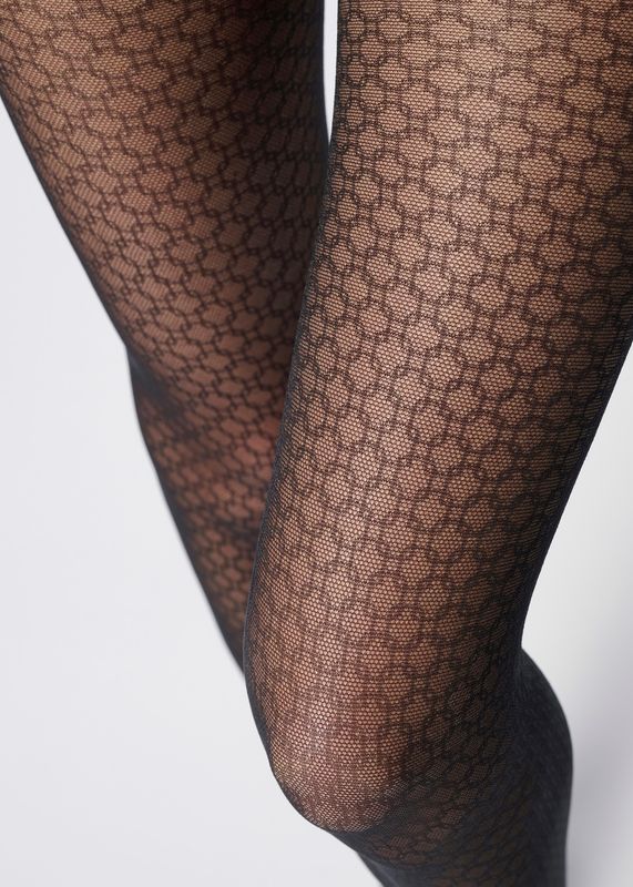 OROBLU - Eco Sneakers Pattern Tights Black Chain