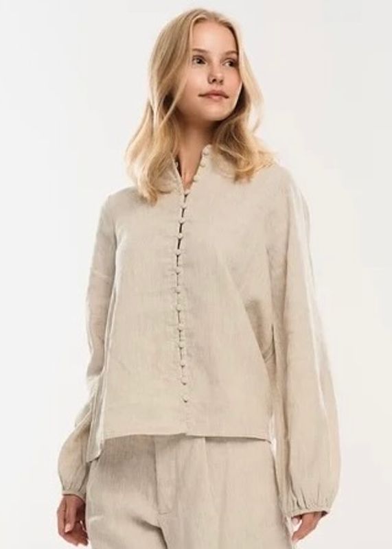 ELLA&IL - Lou Linbluse Beige Melange