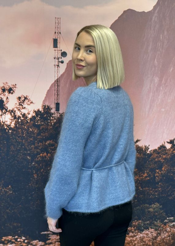 ELLA&IL - Fredrikke Chunky Cardigan Denim Blue