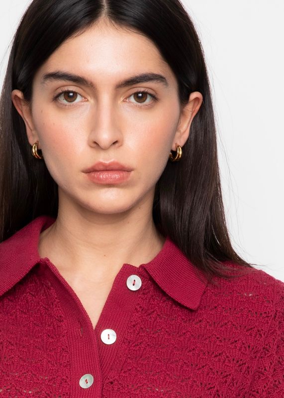 CAMILLA PIHL - Gwen Knit T-skjorte Berry
