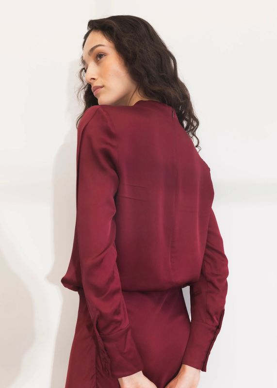 CAMILLA PIHL - Arlene Bluse Dark Red