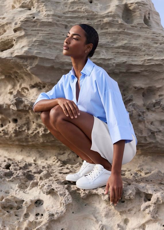 RICCOVERO - W Venice Skjorte Blue White Stripes 515