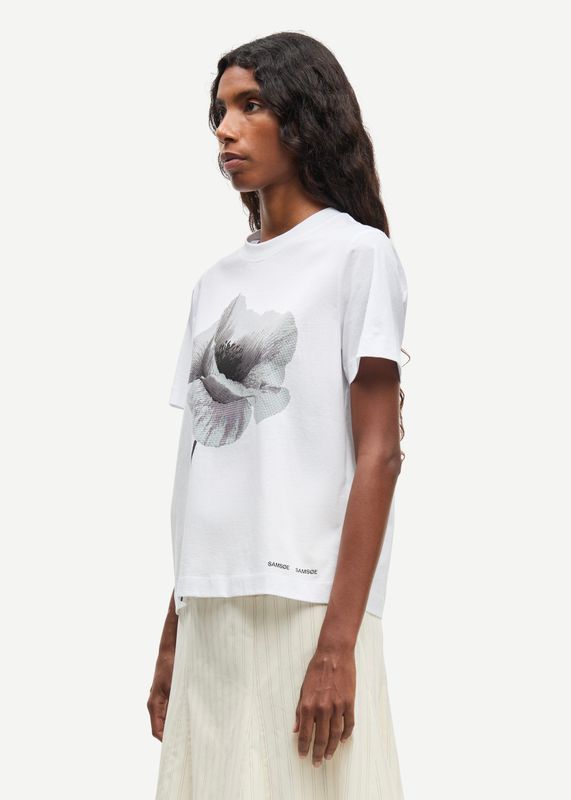 SAMSØE SAMSØE - W Sacamino SS T-skjorte 15276 White Poppy