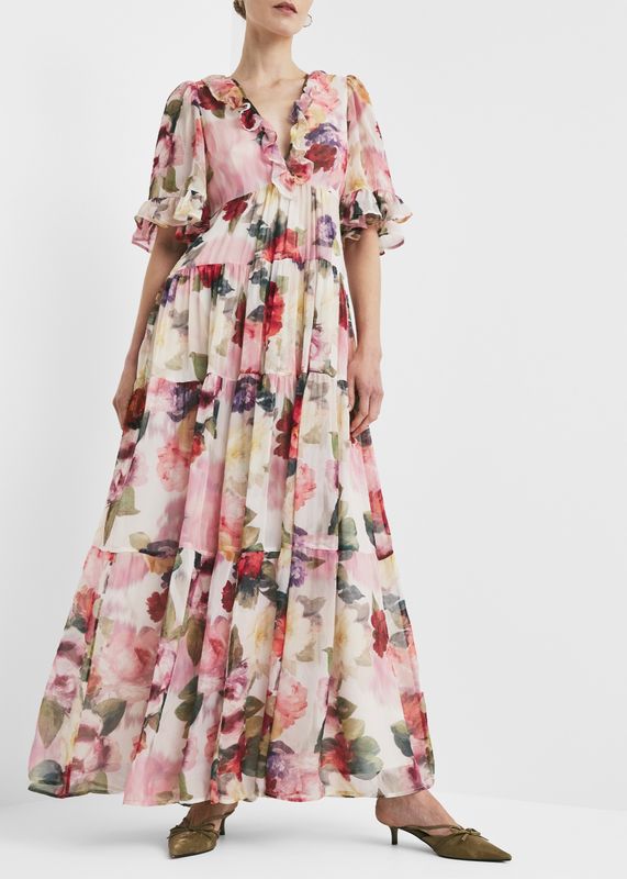 BYTIMO - Organza Ruffle Maxikjole Breeze 2540609 405