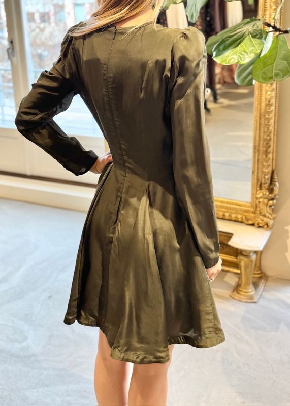 BYTIMO - Organza Fitted Minikjole Forest 2710610-056