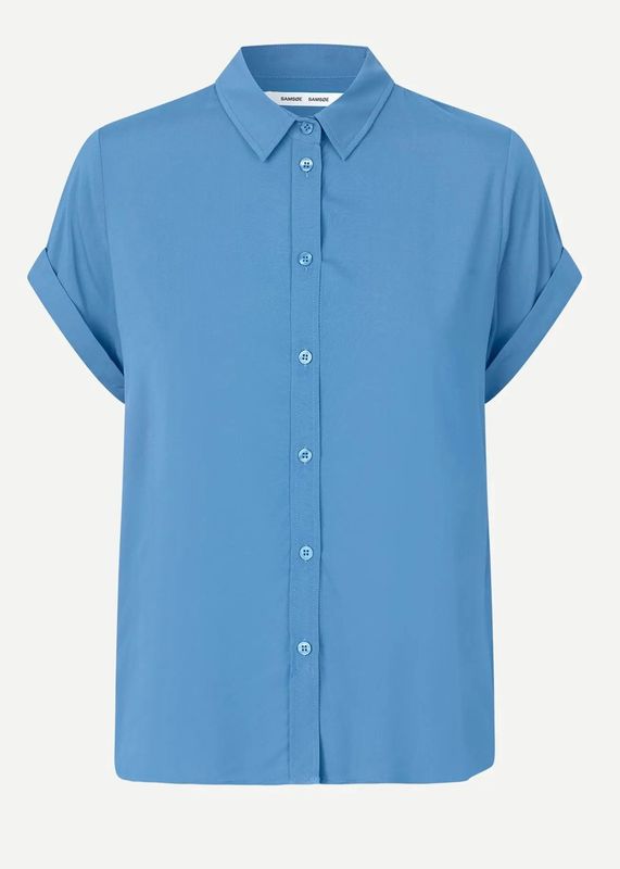 SAMSØE SAMSØE - W Majan SS Skjorte 9942 Blue Jasper