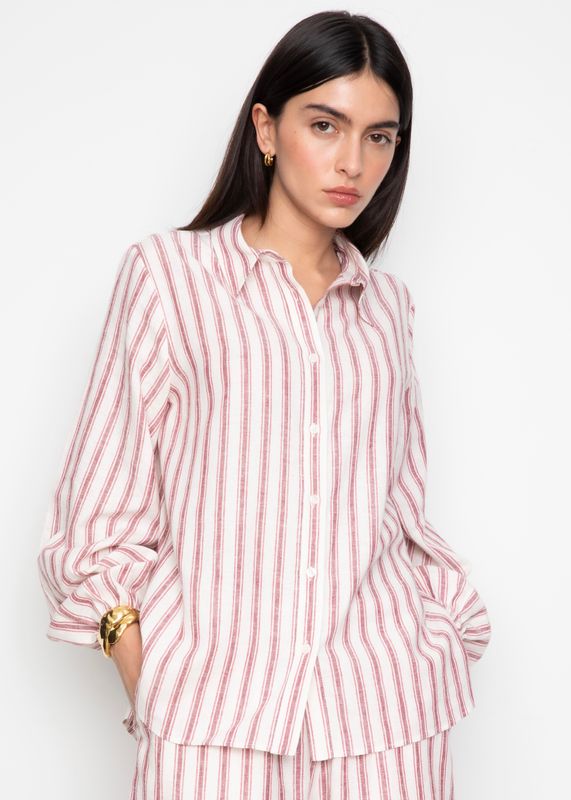 CAMILLA PIHL - Fable Skjorte Berry Stripe