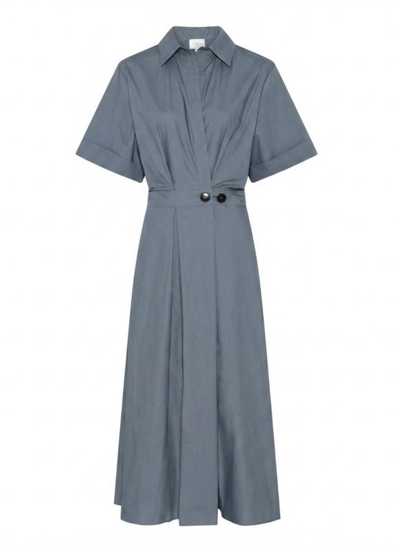 LA ROUGE - Pia S/S Kjole Dusky Blue