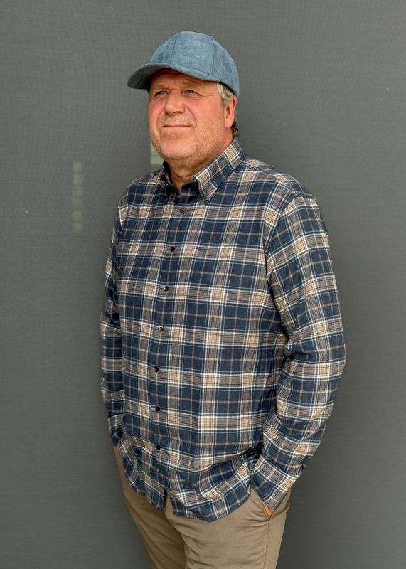 STENSTRÖMS - Flanell Skjorte Regular Dark Blue Check 6122619041-163