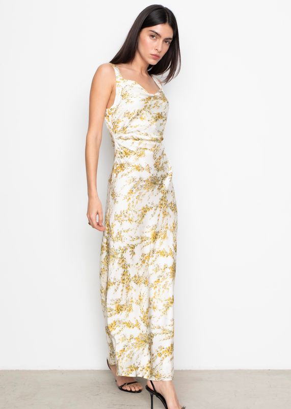 CAMILLA PIHL - Anna Kjole Yellow Mimosa Print