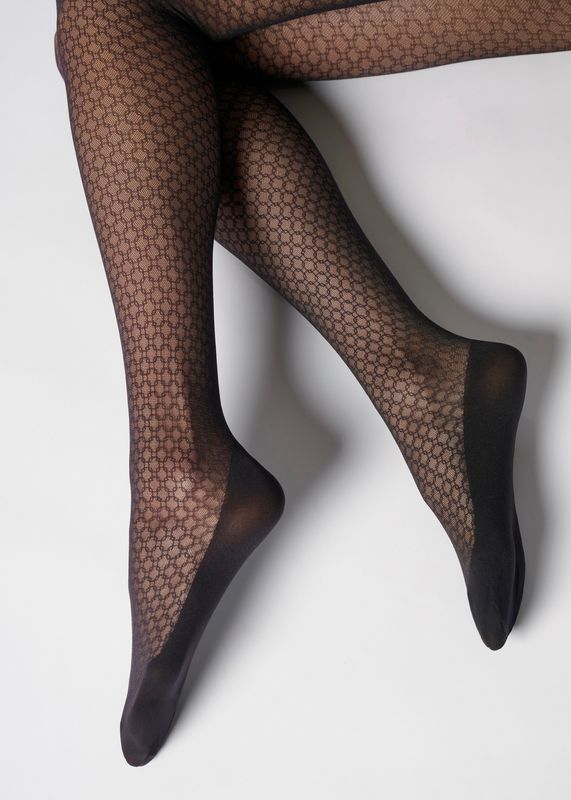 OROBLU - Eco Sneakers Pattern Tights Black Chain