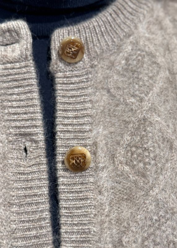 ELLA&IL - Ylva Brushed Chunky Cardigan Light Brown