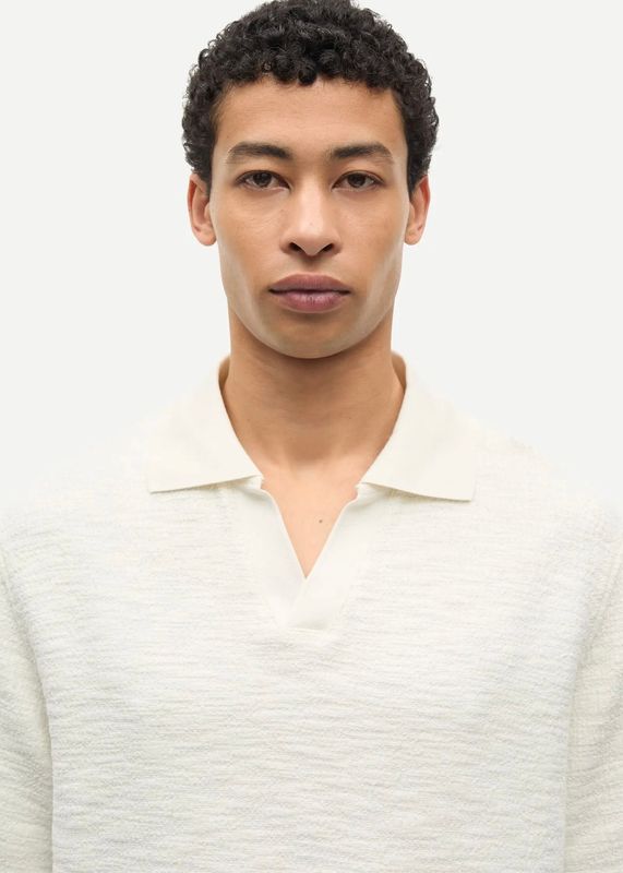 SAMSØE SAMSØE - Samac V-neck Polo 15974 Clear Cream